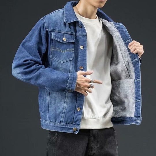 Stilvolle Winter-Jeansjacke für Männer
