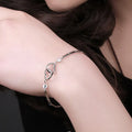 925 Sterling Silver Herz Charm Armreifen | Shop Nory