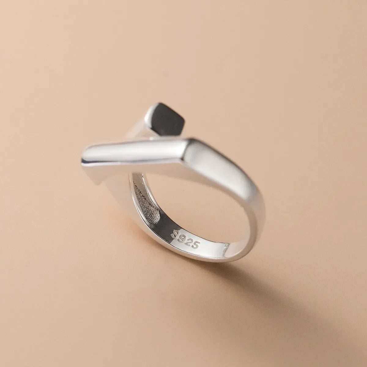 925 Sterling Silber Einzigartige Form Verstellbarer Ring | Shop Nory