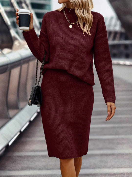 2-teiliges Damen Set aus Pullover und Rock | ShopNory