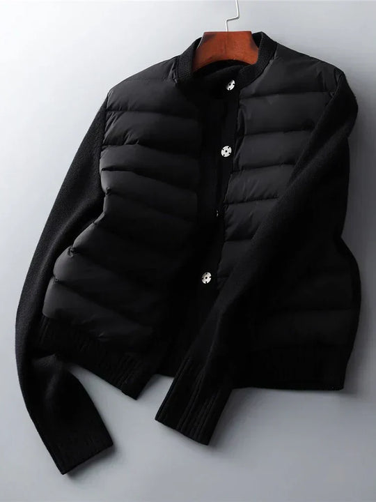 Hybride Cardigan Jacke - Knopfverschluss
