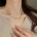 Elegantes Titanstahl Armband-Halsketten-Set | Shop Nory