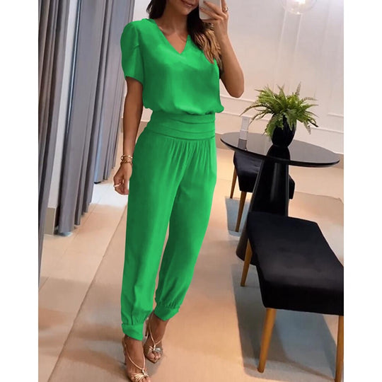 V-Ausschnitt Jumpsuit für Damen