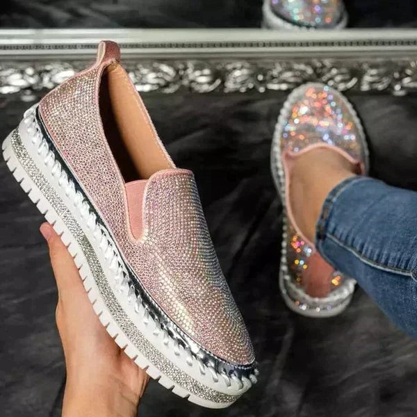 Schillernde Slip-On-Sneaker