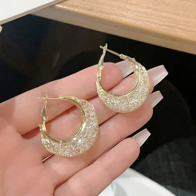 Elegante Exquisite Luxus Netz Zirkon Ohrringe | Shop Nory