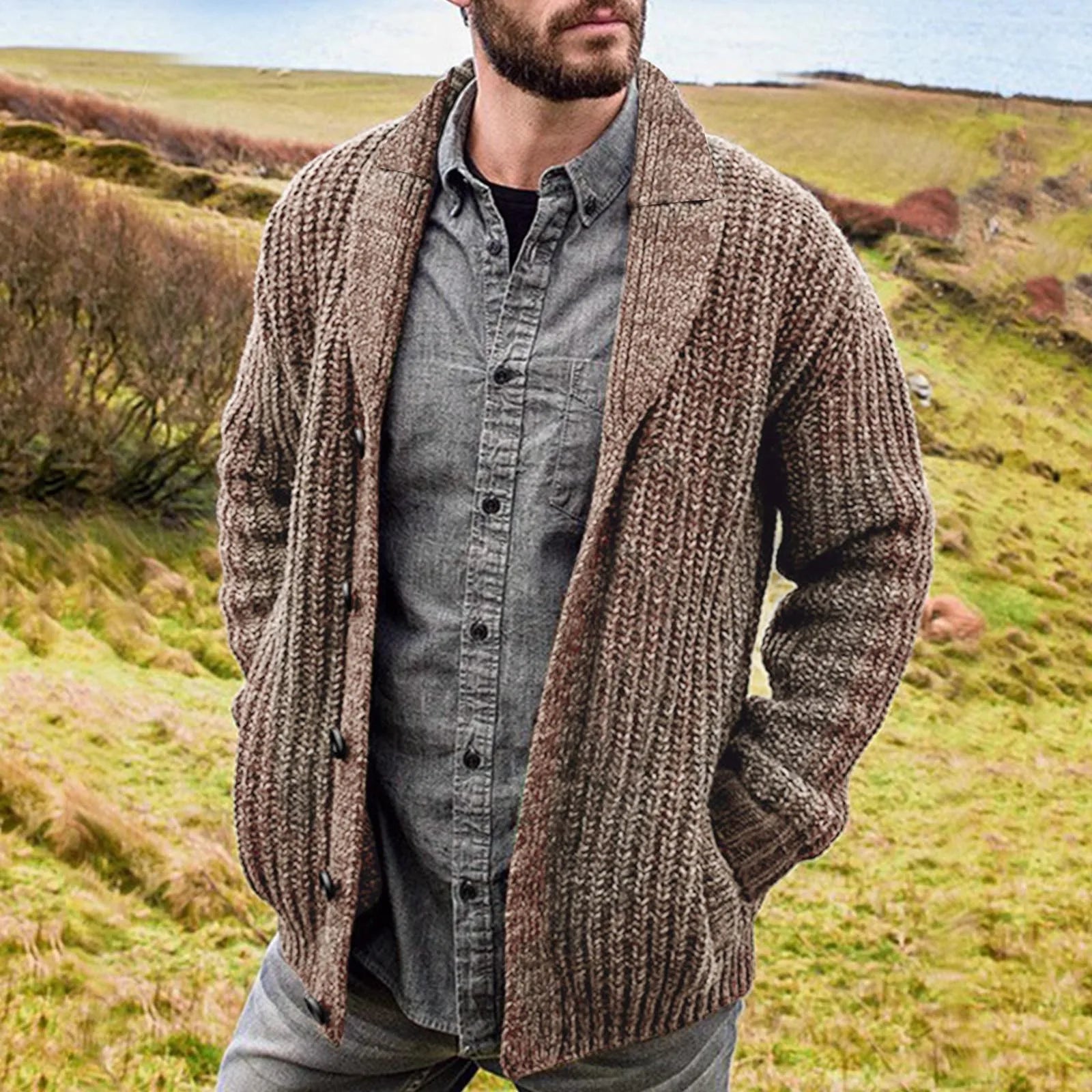 Bequeme Strickjacke Herren