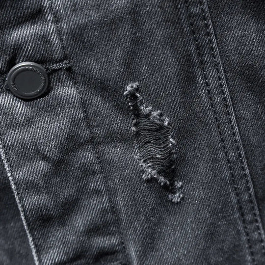 Herren Jeansjacke mit modernem Kapuzenpulli
