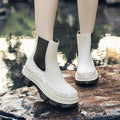 Gummistiefel Wasserdicht Kurz Knöchel Slip on mit Grip Sohle