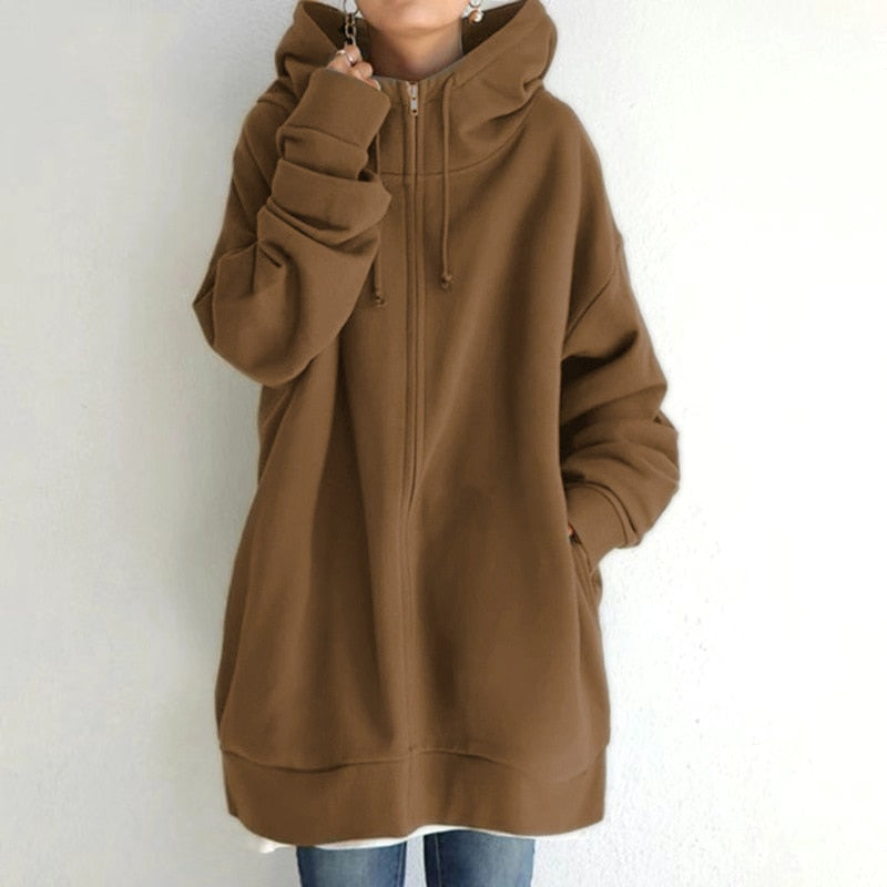 Lange Herbst Strickjacke