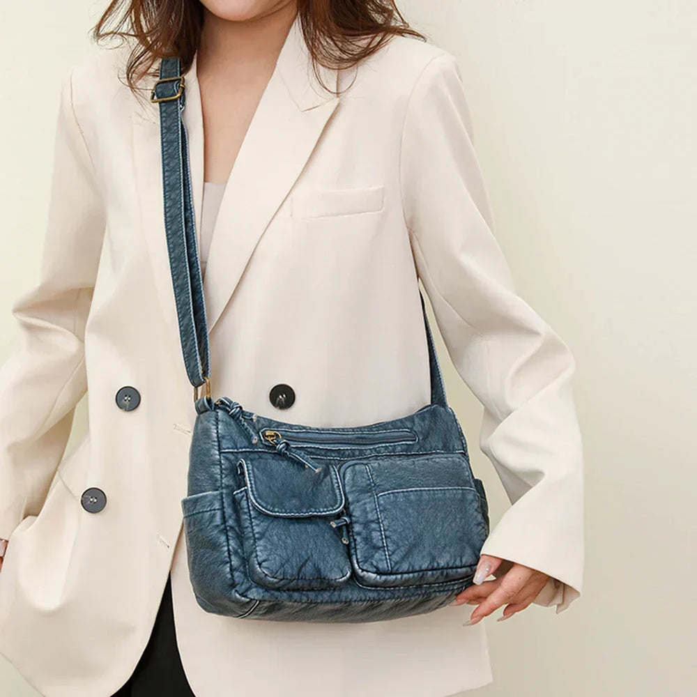 Jahrgang Luxe Schultertasche mit Mehreren Taschen