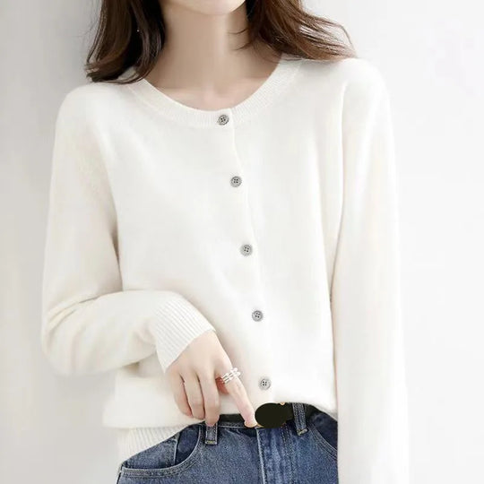 Klassische Strickjacke