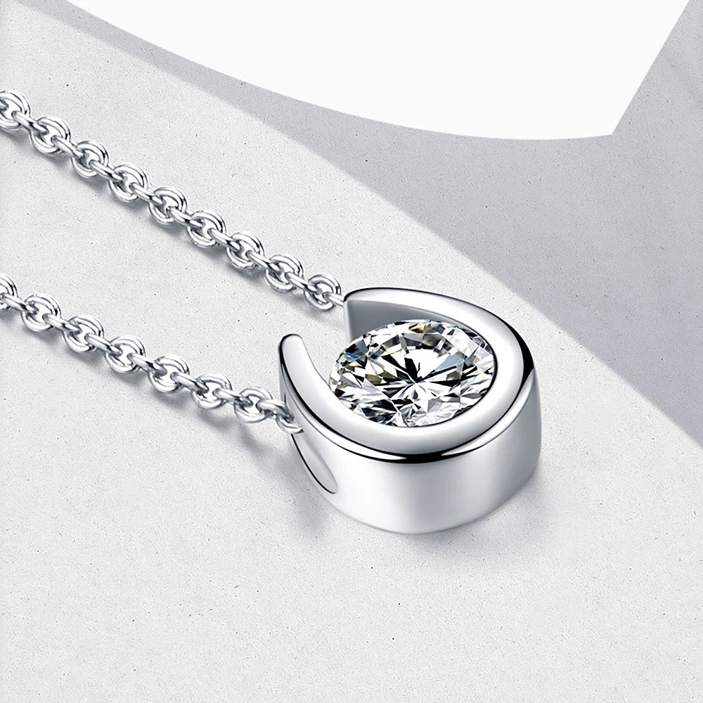 Luxus Moissanite Hufeisen Anhänger Halskette | Shop Nory
