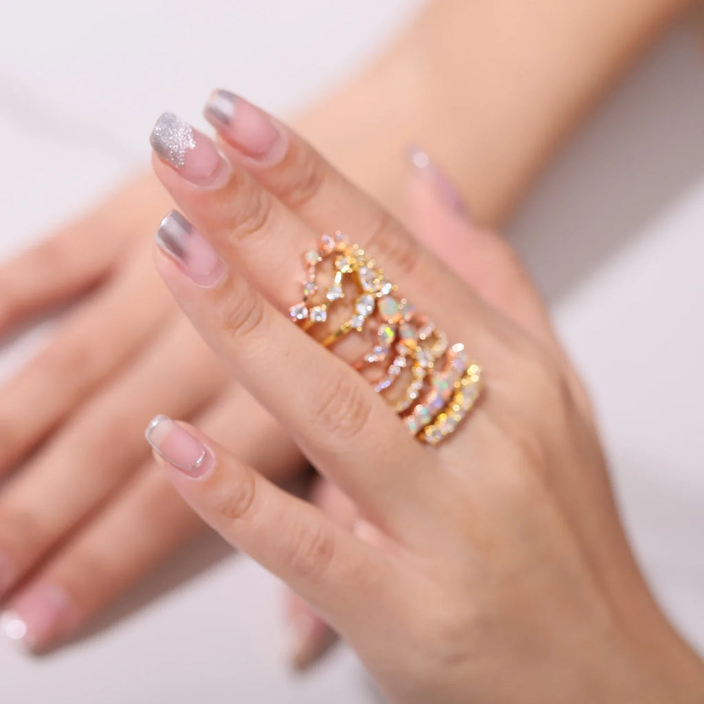 Opal-Ehering in Kronenform, Halb-Ewigkeits-Opalring für Damen und Herren | Shop Nory