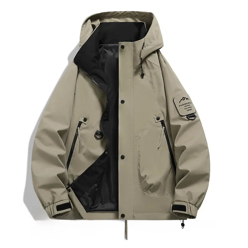 ShopNory Damen Windbreaker Jacke mit Kapuze und Stehkragen