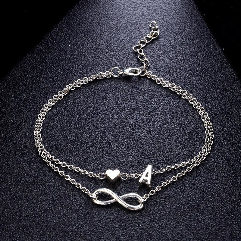 Infinity Charm Initial Kettenanklets | Shop Nory