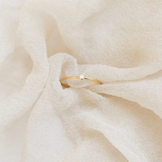 Einfacher Geburtssteinring | Shop Nory