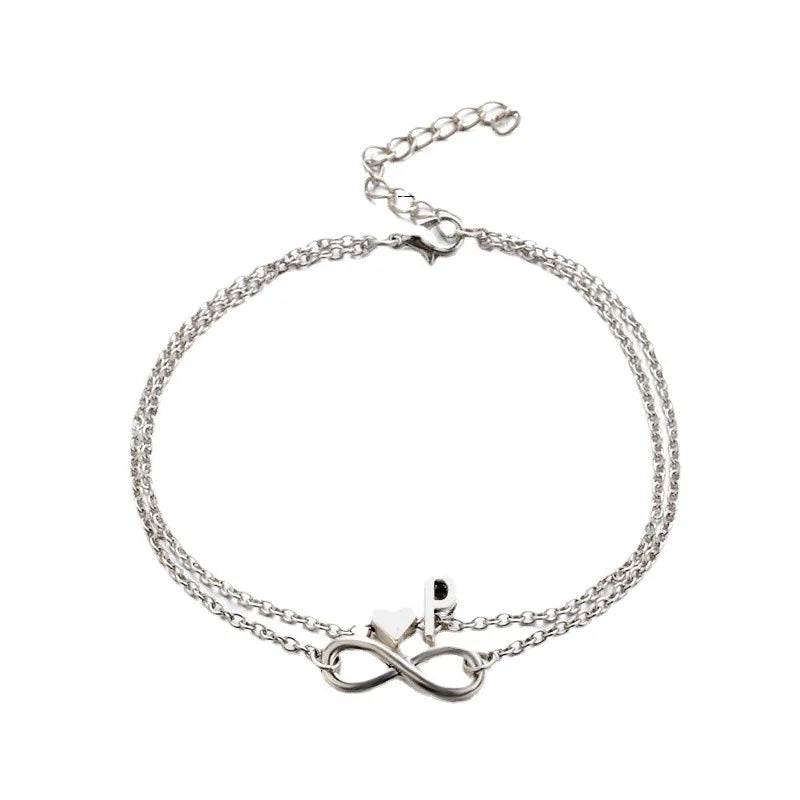Infinity Charm Initial Kettenanklets | Shop Nory