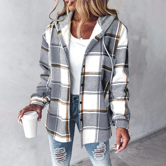 Kariertes Komfort-Hoodie