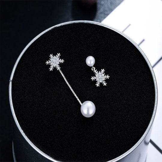 Winterzauber Schneeflocken Tropfen Ohrringe | Shop Nory