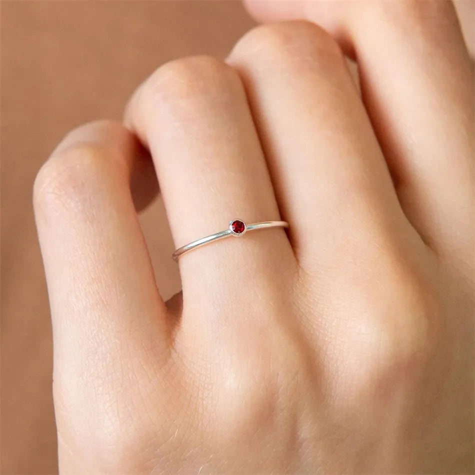 Einfacher Geburtssteinring | Shop Nory