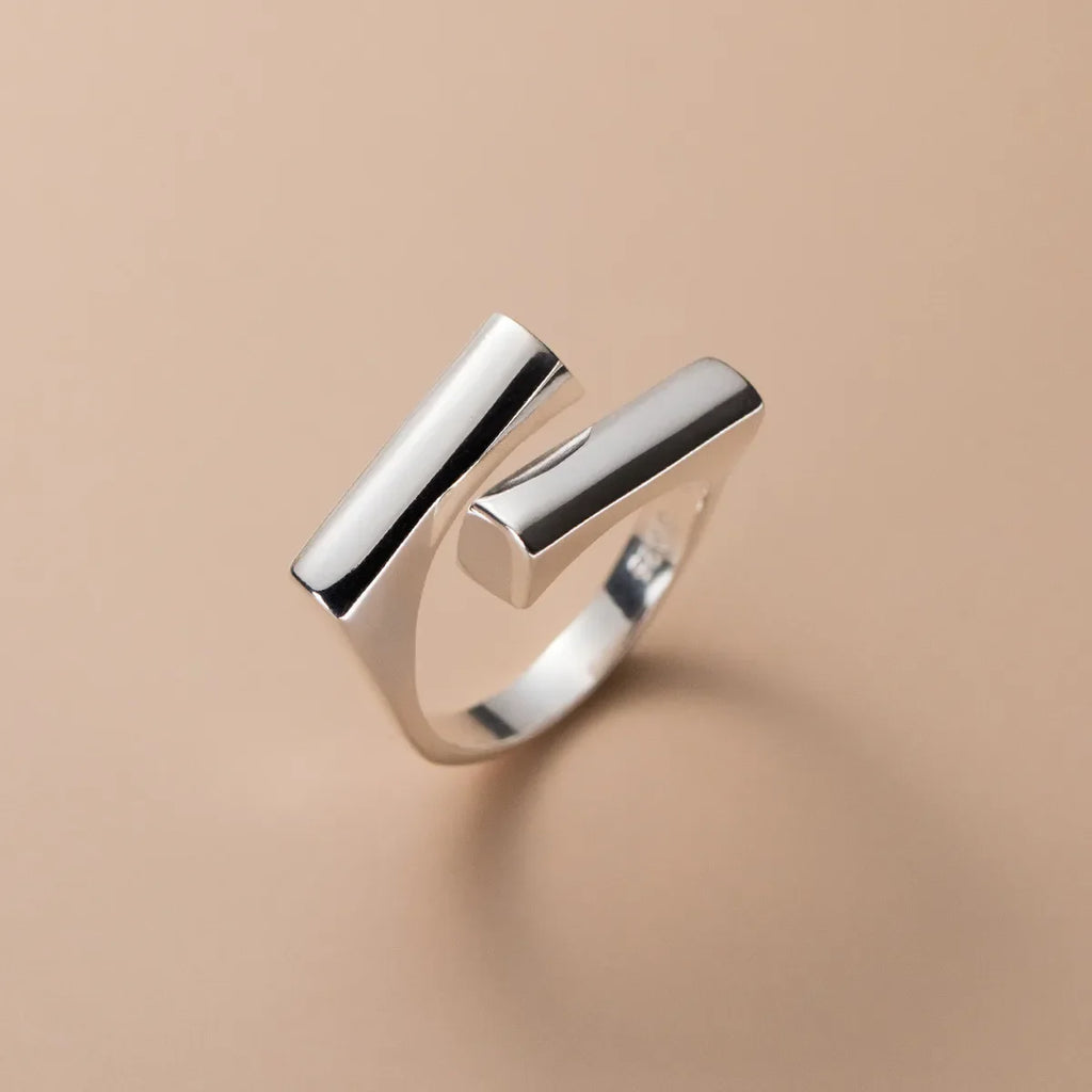 925 Sterling Silber Einzigartige Form Verstellbarer Ring | Shop Nory