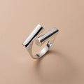 925 Sterling Silber Einzigartige Form Verstellbarer Ring | Shop Nory