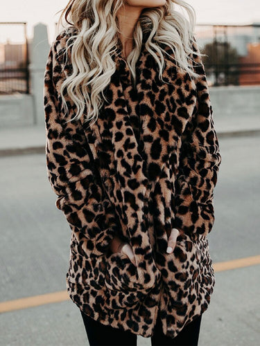 Leopard Wintermantel