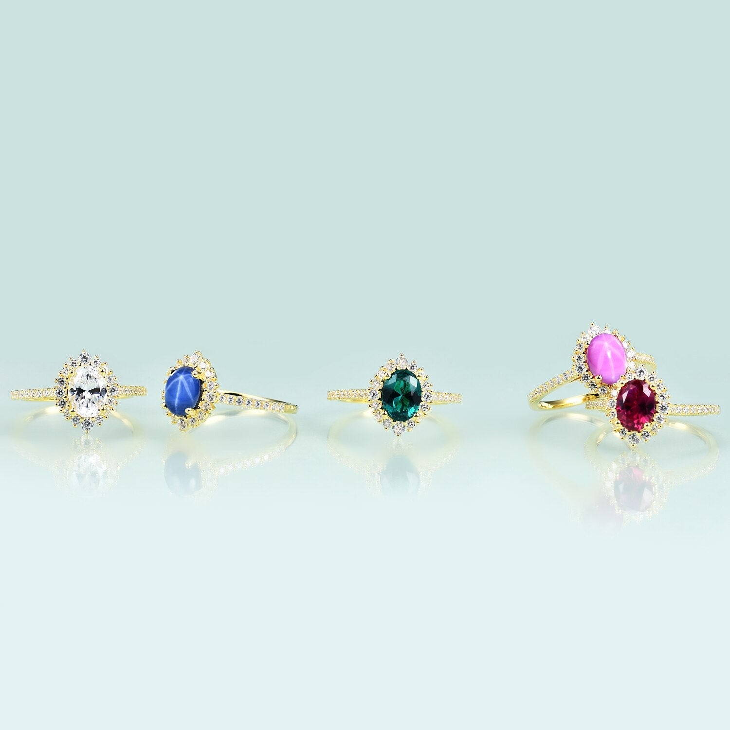 Gold-Rubin-Verlobungsring, Prinzessin-Diana-Ring | Shop Nory