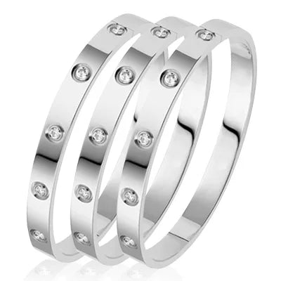 Edelstahl Rhinestonto Bangle-Armband für Frauen Shop Nory
