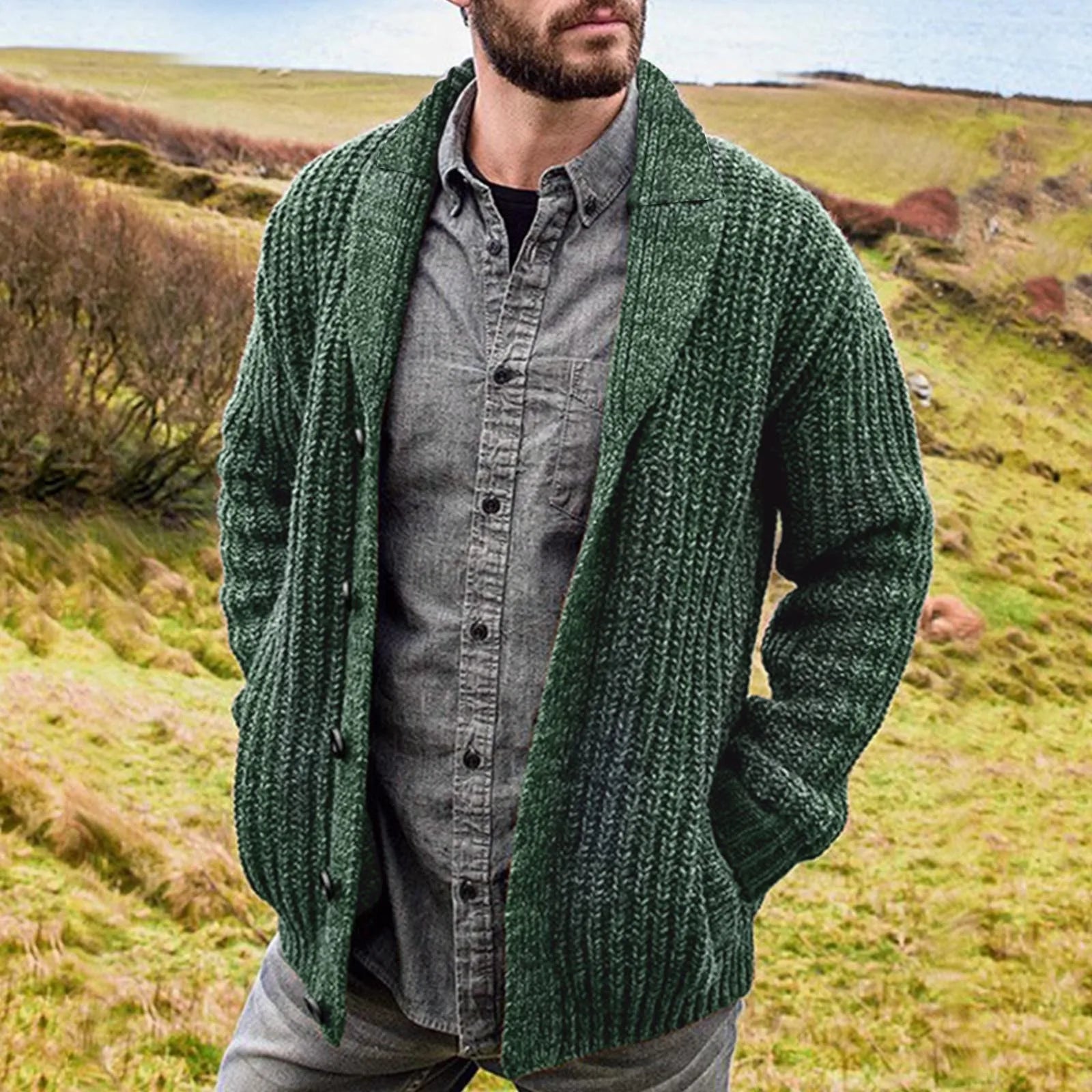 Bequeme Strickjacke Herren