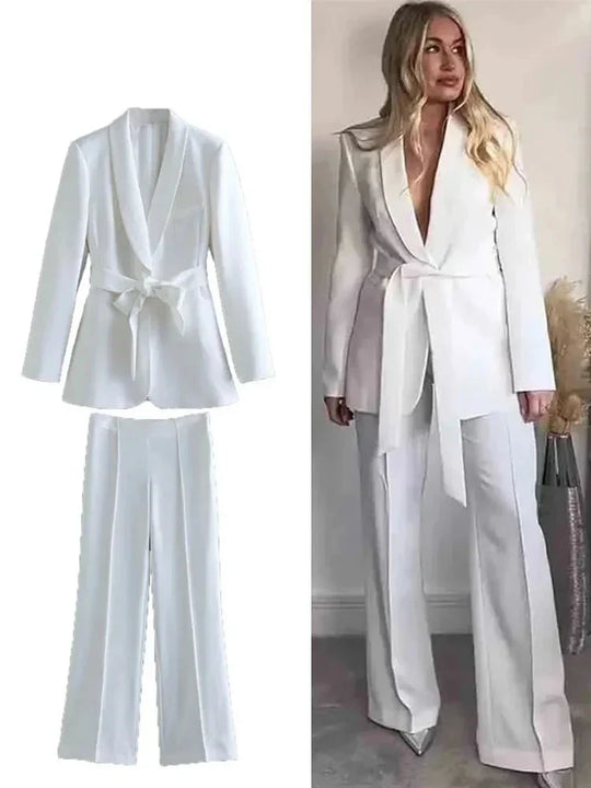 Stilvolle Blazer Set Für Damen - Blazer+Hose
