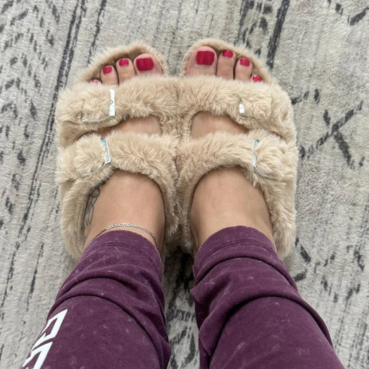 Chic Winter-Plüsch-Fellpantoffeln für Damen