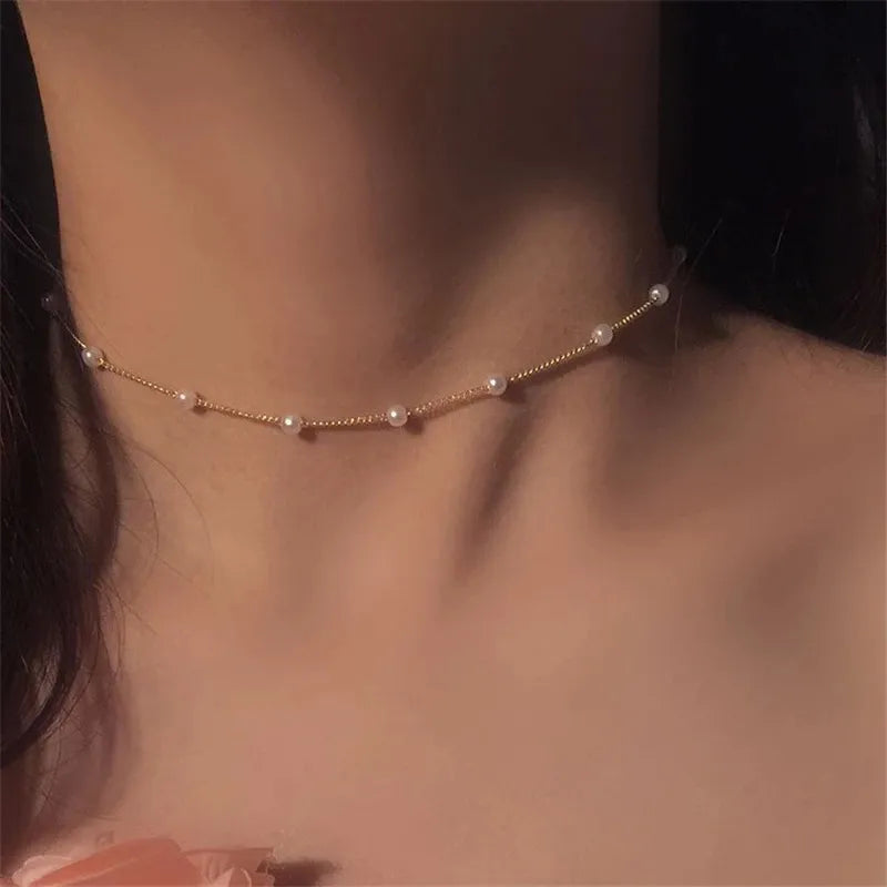 Neue Perlenperlen Choker Halskette | Shop Nory