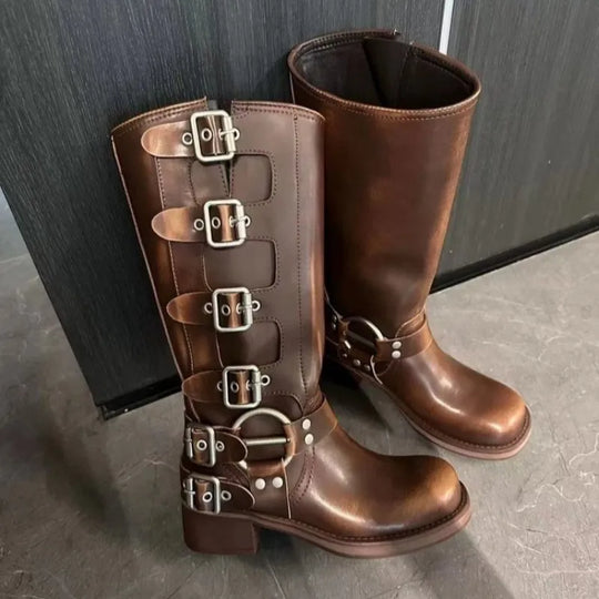 Weinlese Lederstiefel