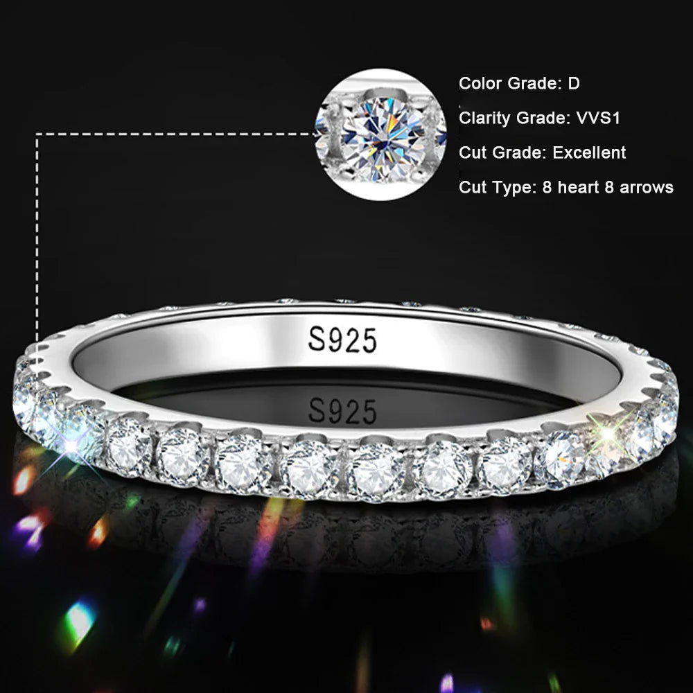 Exquisite Moissanite Ewigkeit Band - 18k Weißgold Luxus | Shop Nory
