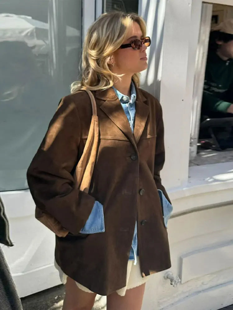 Jacke Klassisch Braun Wild jacke