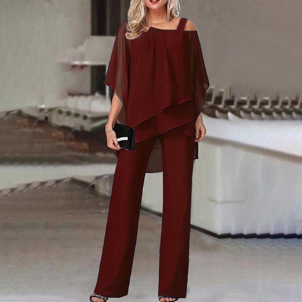 Zweiteiler Satz Eleganter Zweiteiler mit Cold Shoulder