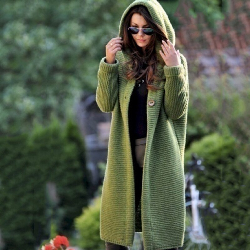 Cardigan mit Kapuze Schöner Cardigan mit Stil