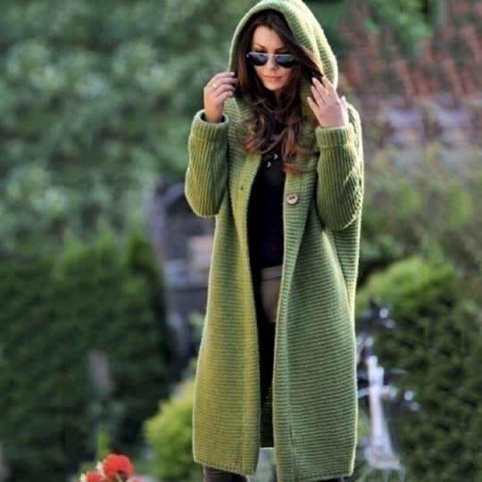 Cardigan mit Kapuze Schöner Cardigan mit Stil