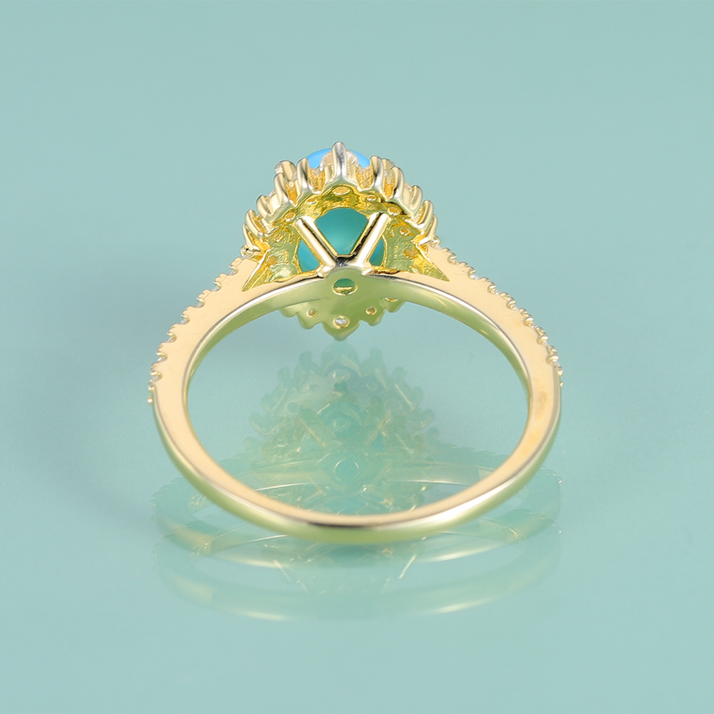 Goldtürkiser Ring Kate Middleton Prinzessin Diana Ring | Shop Nory