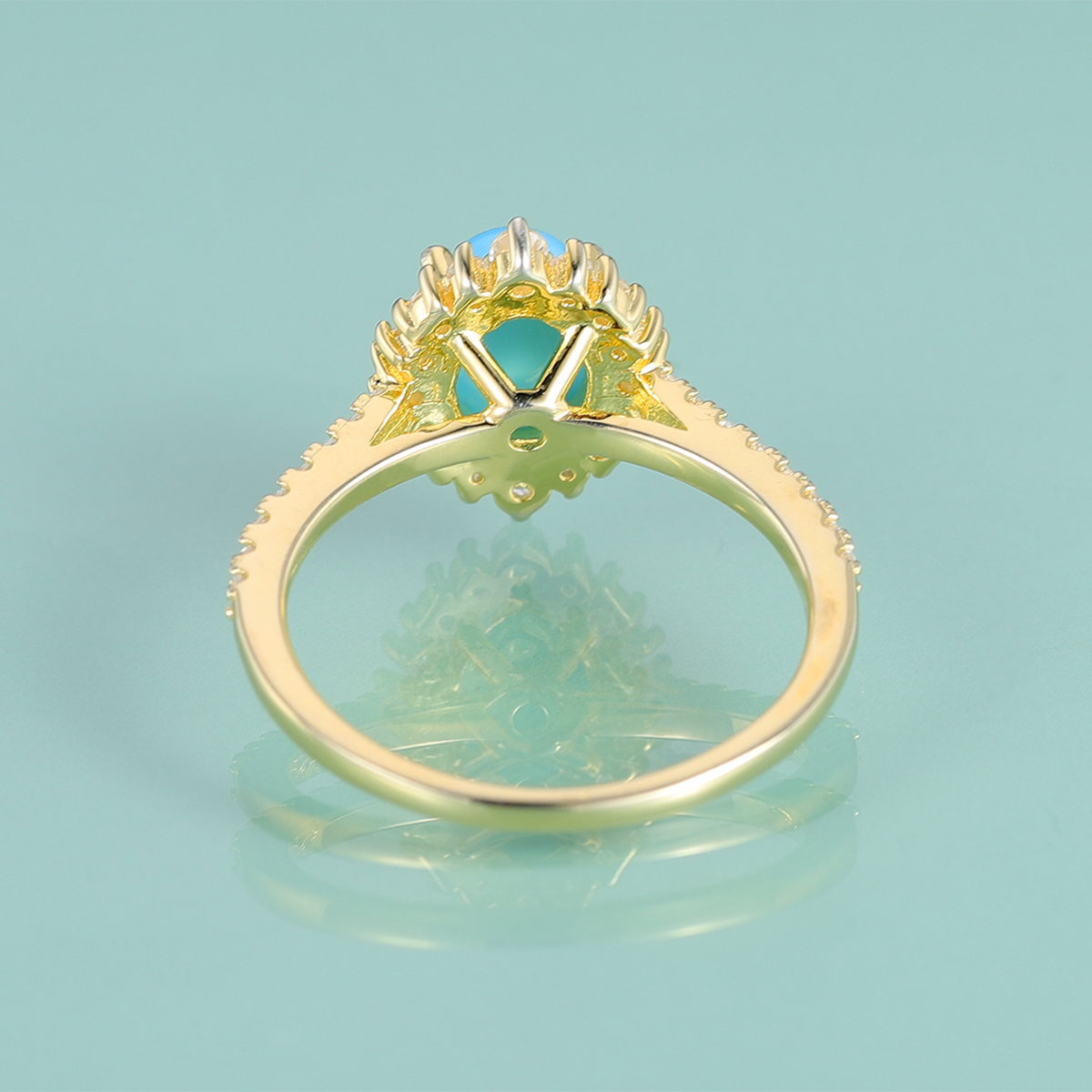 Goldtürkiser Ring Kate Middleton Prinzessin Diana Ring | Shop Nory