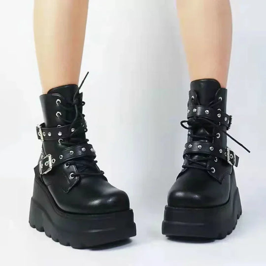 Mühelos Gothische Eleganz Stiefel