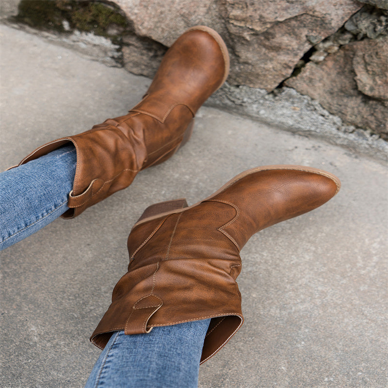 Elegante Cowboy-Lederschuhe