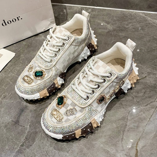 Funkelnde Diamanten Schuhe