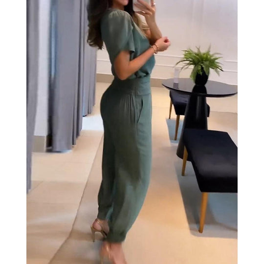 V-Ausschnitt Jumpsuit für Damen