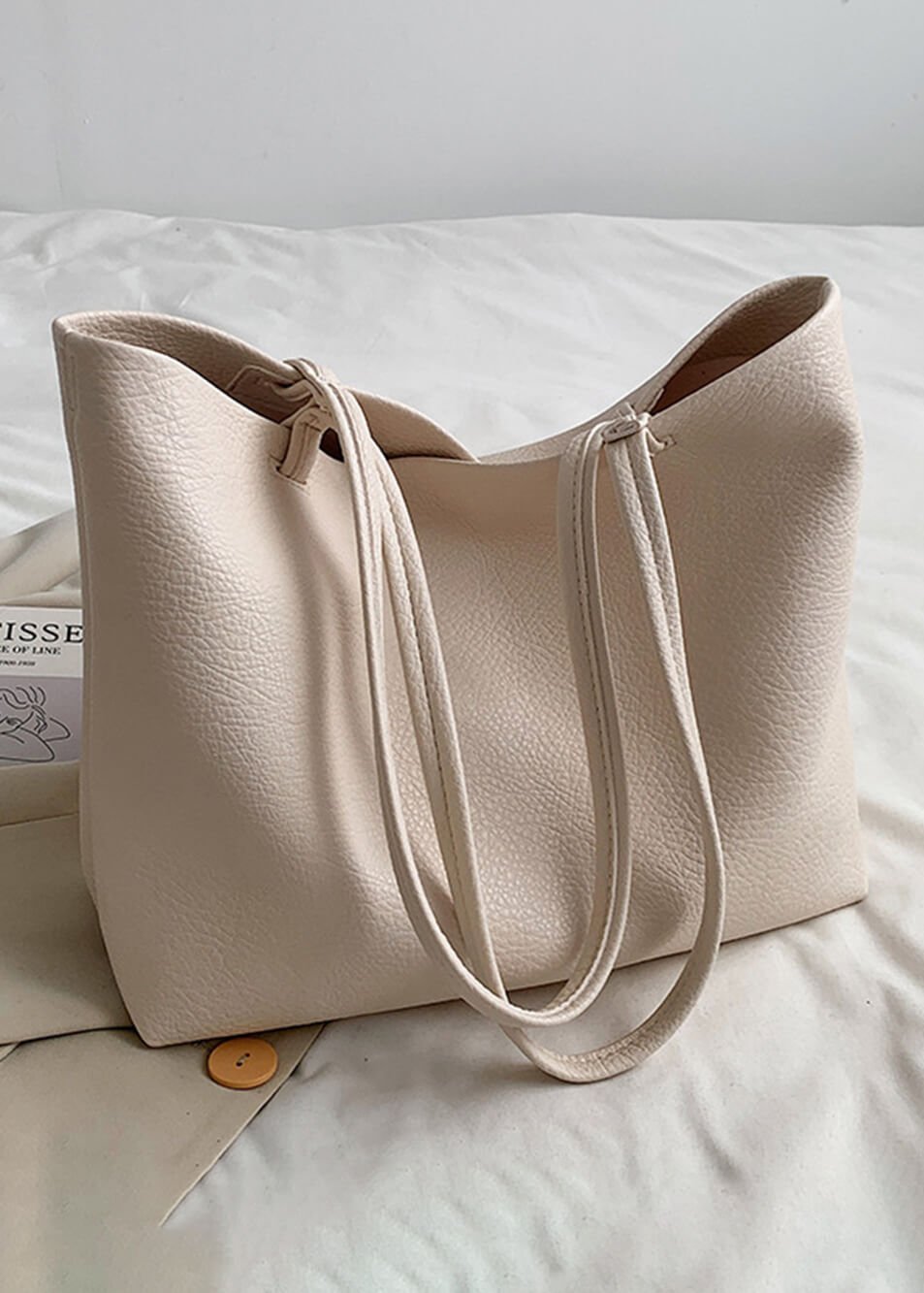 Geräumige Damen Schultertasche Aus Weichem Leder