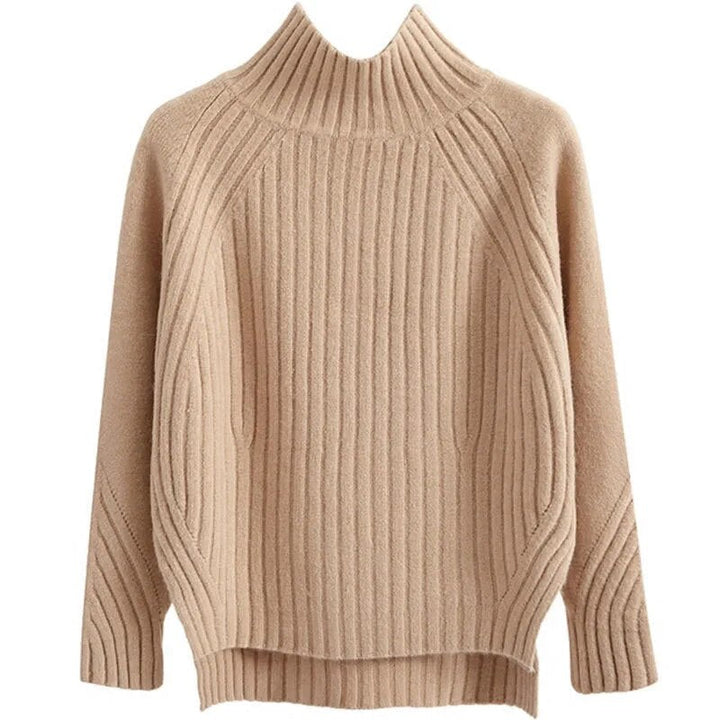 Strickpullover mit Halbem Rollkragen
