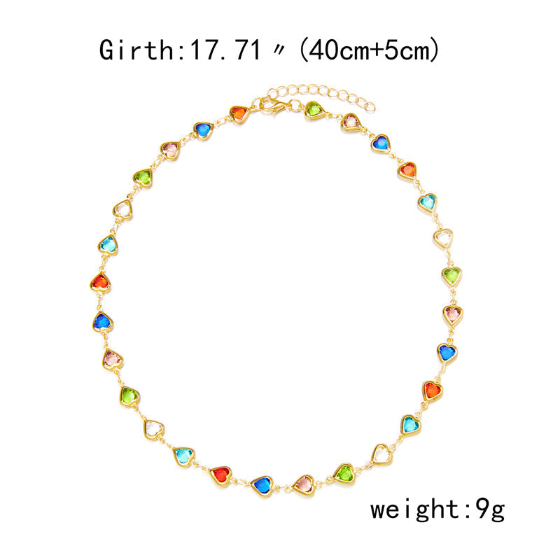 Bunte Böhmische Herzkette | Shop Nory