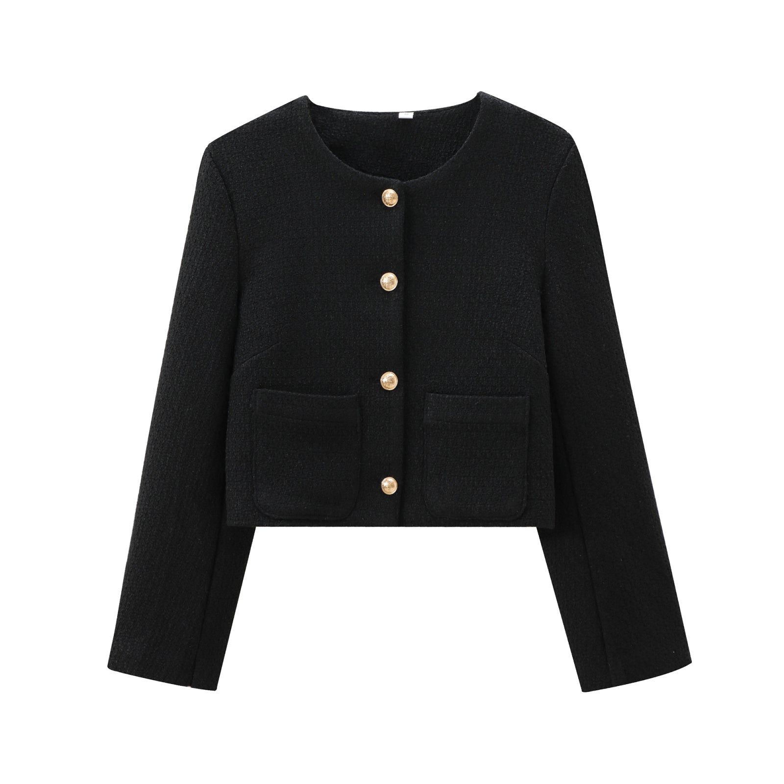 Shopnory | Tweed Blazer In Schwarz