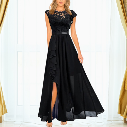Elegantes Spitzen Maxi Kleid